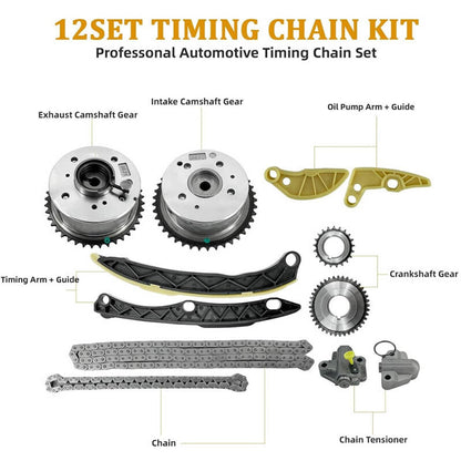 Bethesda Industrial Timing Chain Set Exhaust Intake Camshaft Gear For Hyundai Kia Sonata Optima 2.4L