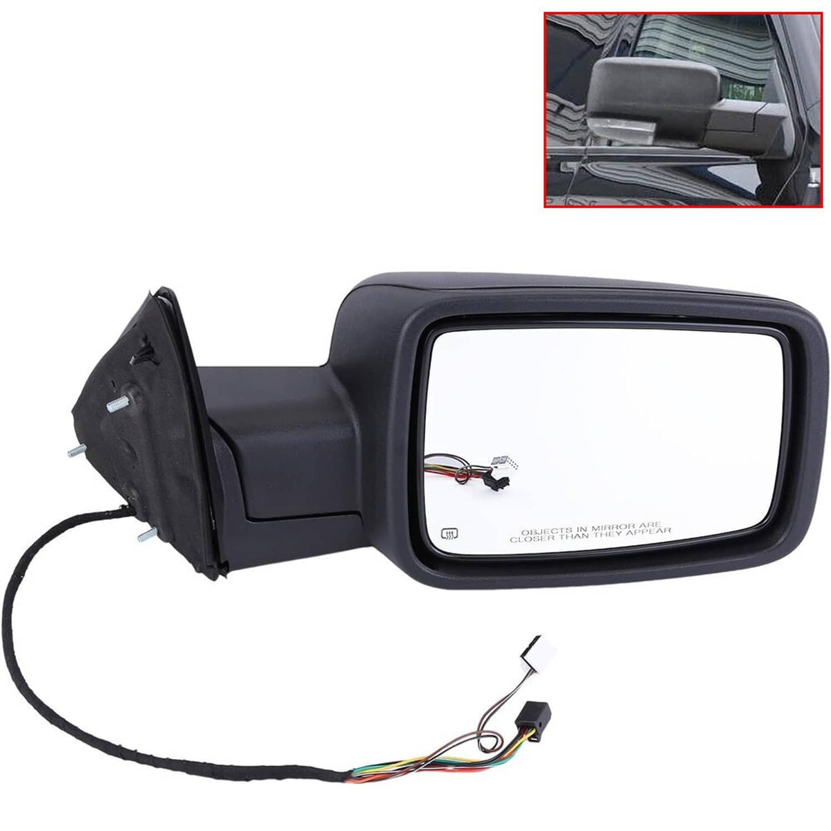 Bethesda Industrial Right/Passenger Side For 13-19 Ram 1500 Manual Fold+Heated+LED Signal Mirror New