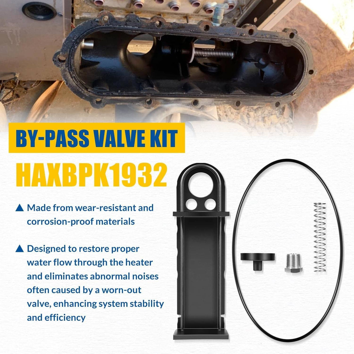Bethesda Industrial HAXBPK1932 by-Pass Valve Kit for Hayward H2001 H1501 H2501, Made After 10/28/20