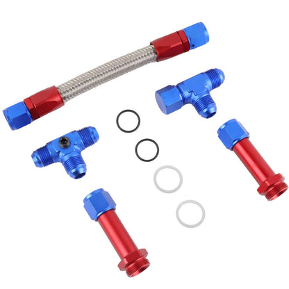 Bethesda Industrial New Braided Dual Feed Carb Fuel Line Fitting 8AN For Holley 4150 Carburetor AN8