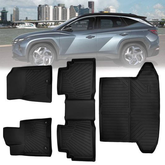 Bethesda Industrial Floor Mats & Cargo Liner Set fit for 2022 2023 2024 2025 Hyundai Tucson Black