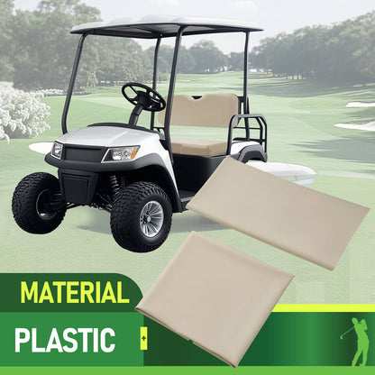 Bethesda Industrial Tan Golf Cart Front Seat Cushion Cover + Seat Back Cover For EZGO RXV 2008-Up