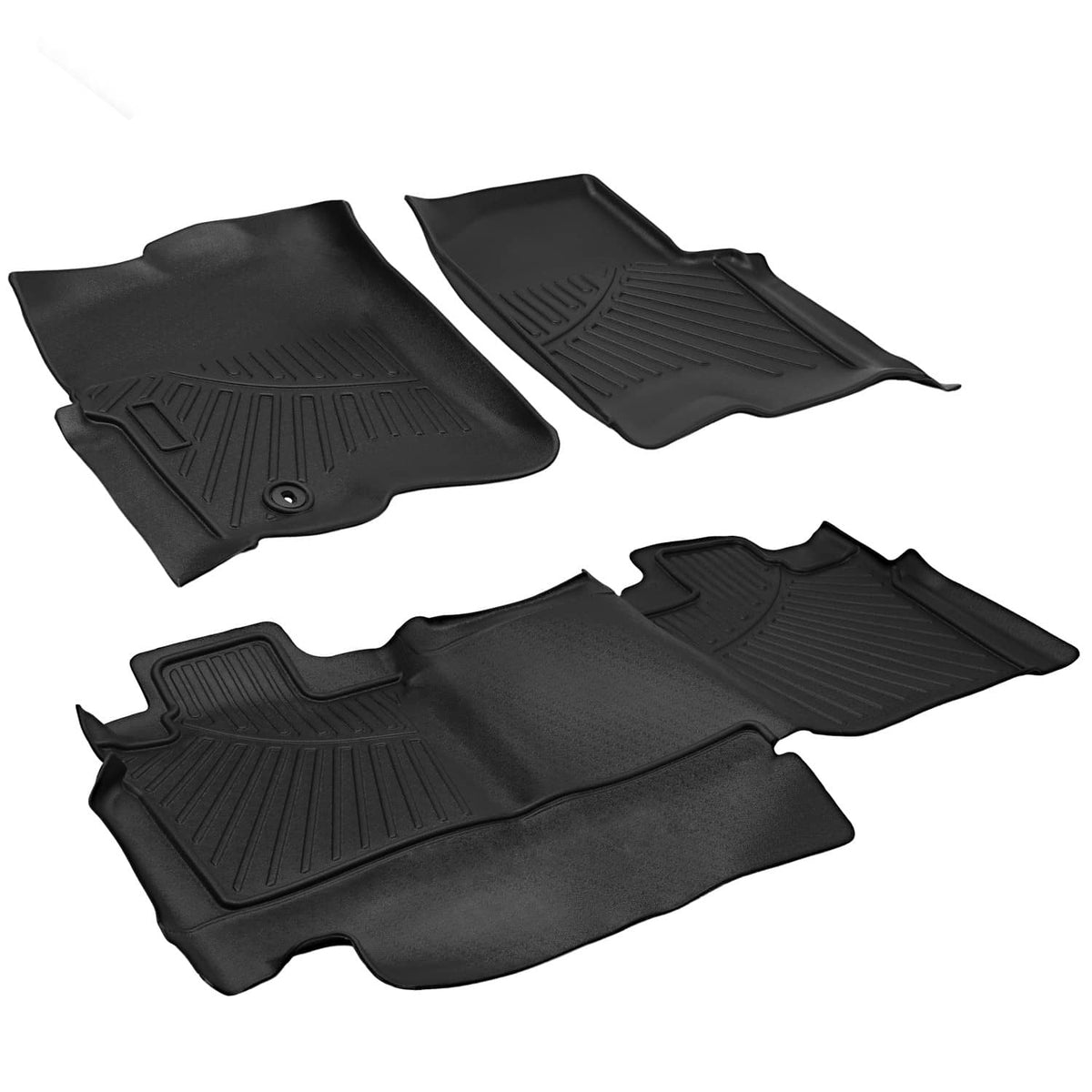 Bethesda Industrial Floor Mats 2 Row Liner Fit for 2004-2008 Ford F-150 SuperCrew Cab All Weather