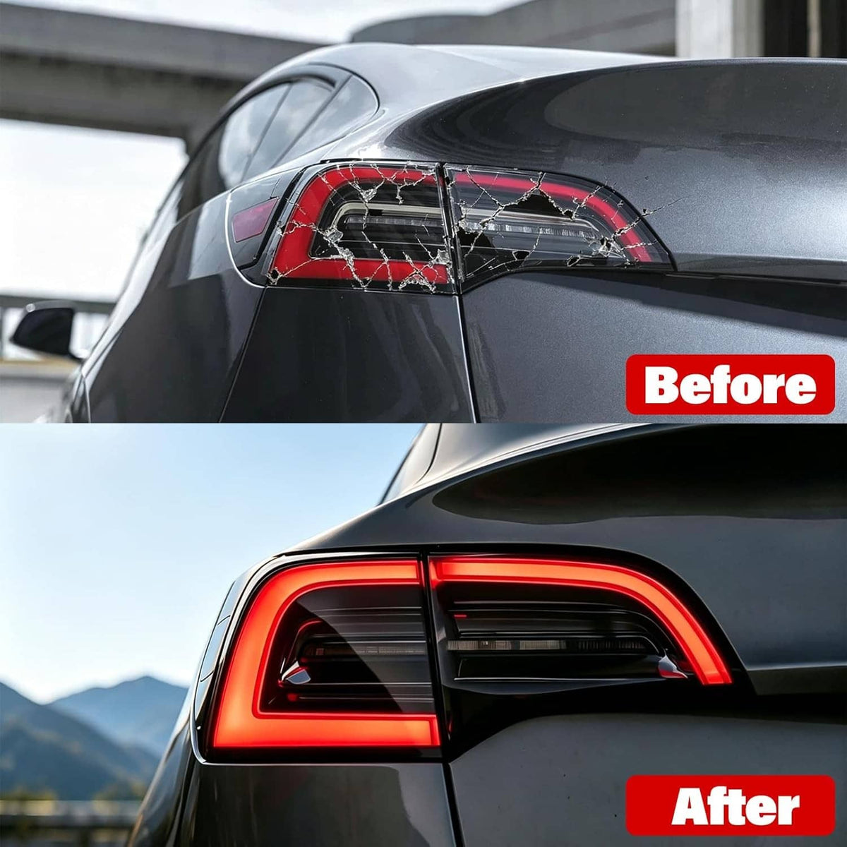 Bethesda Industrial 4Pins Left LED Tail Light Assembly For 2019-2024 Tesla Model Y Rear Driver Side