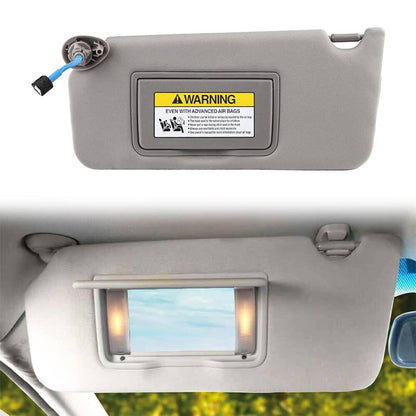 Bethesda Industrial 2x Gray Sun Visor w/ Light & Mirror Set For 2008-2017 Honda Accord 83280TA5A51ZA