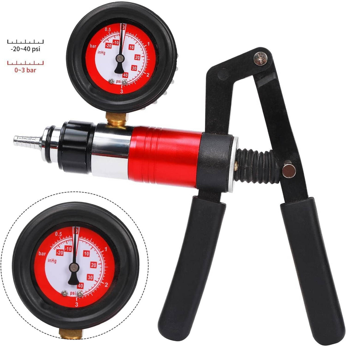 Bethesda Industrial 21pcs Hand Held Vacuum Pressure Pump Tester Brake Fluid Bleeder Bleeding Tool