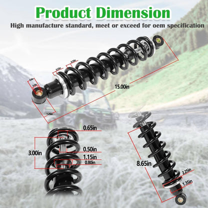 Bethesda Industrial 2 Pcs Front Suspension Heavy Duty Shock Absorber Kit For John Deere AM130448