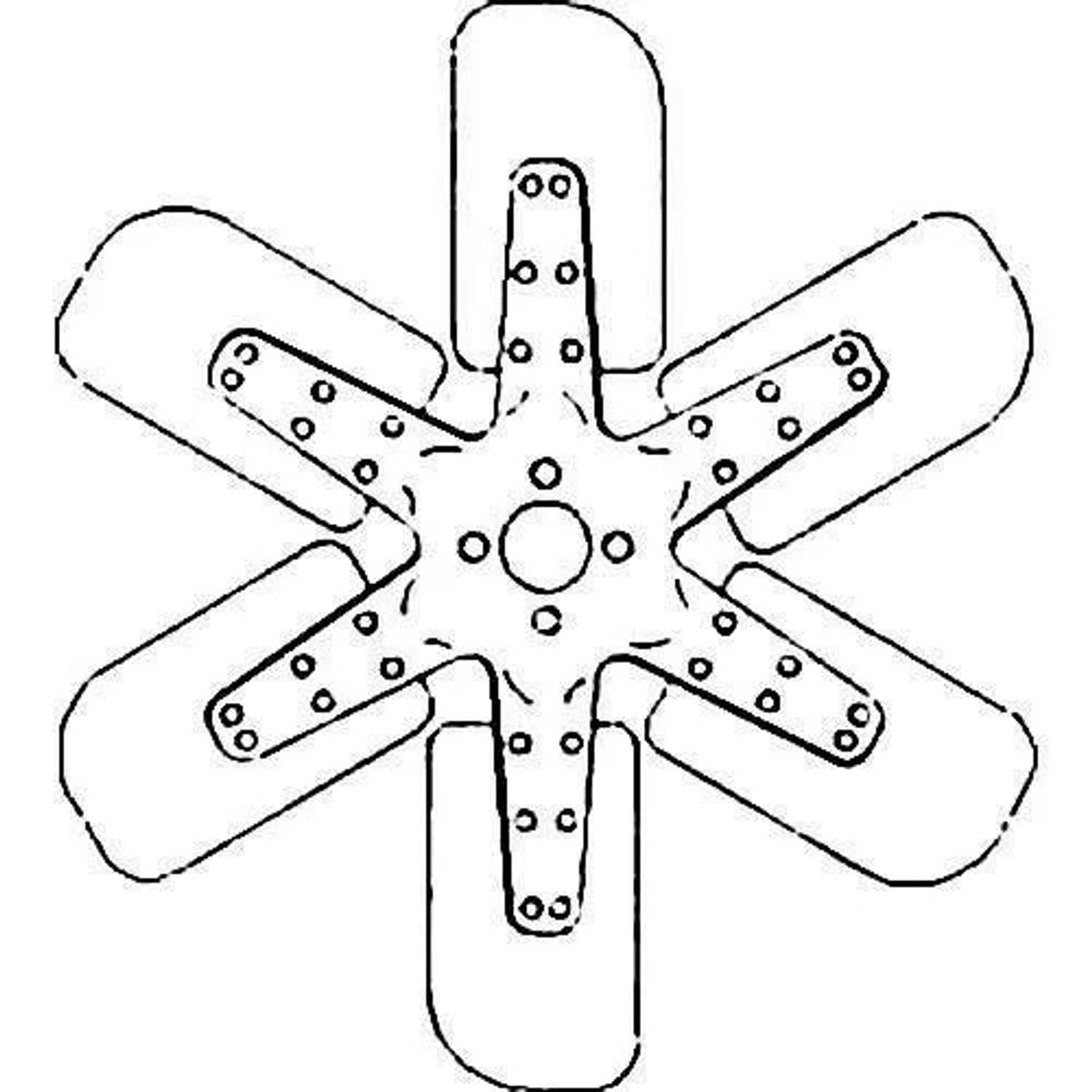 Bethesda Industrial Cooling Fan - 6 Blade fits International 544 656 664 2544 2656 2706 706 A173726