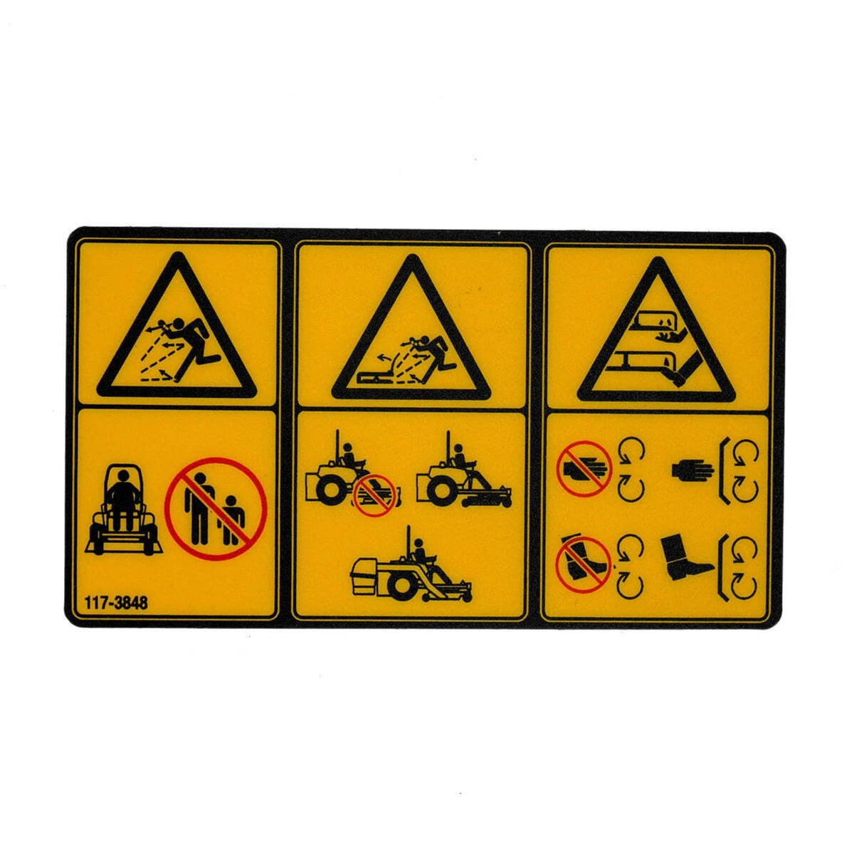 Bethesda Industrial Genuine OEM Toro 117-3848 Danger Decal for Z Master Commercial ZMaster Pro Titan