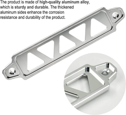 Bethesda Industrial Aluminum Car Battery Hold Tie Down Bracket Mount Kit w/ 10''J-Hooks Bolts Silver