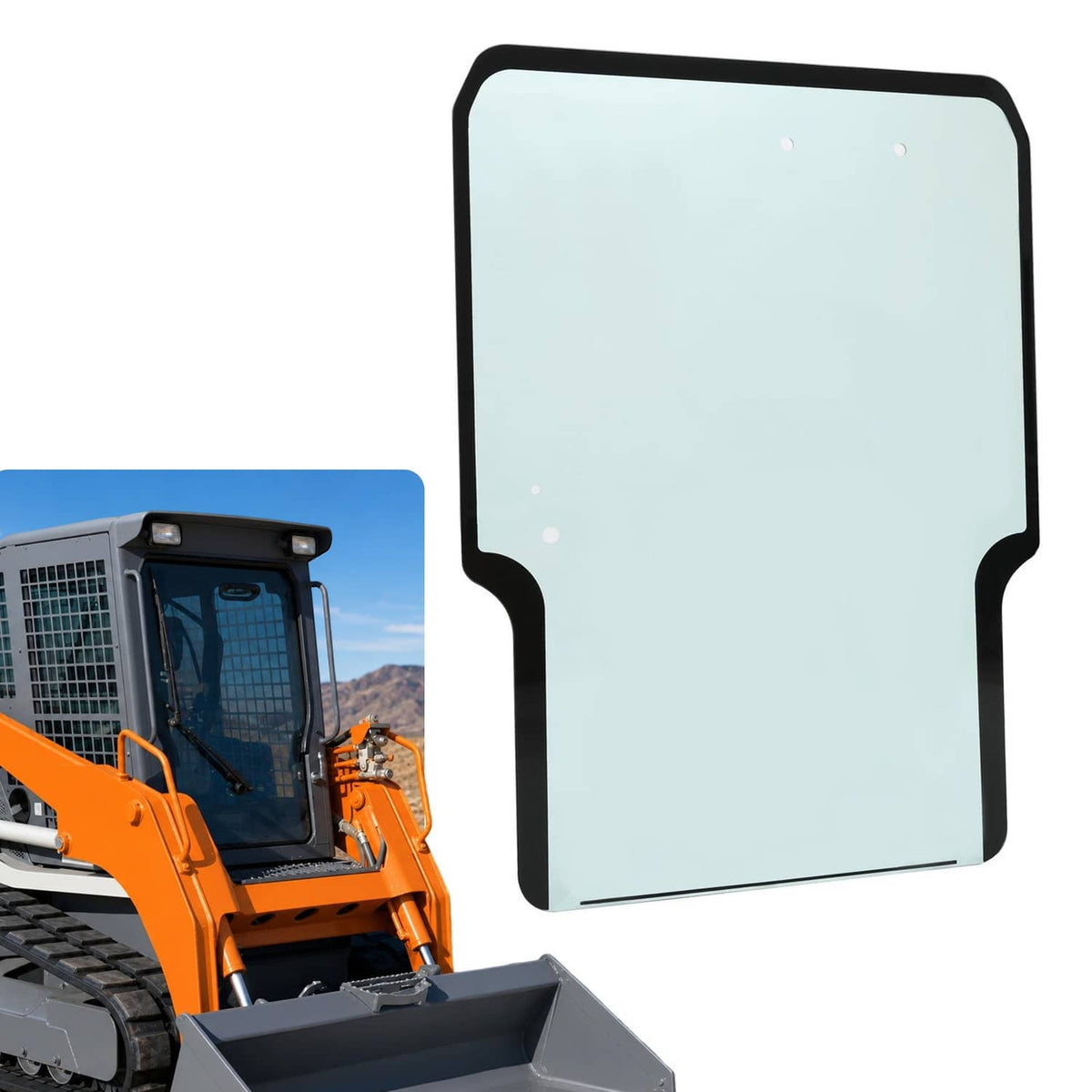 Bethesda Industrial Front Door Window Glass For Skid Steer Takeuchi TL150 TL240 Replace 0880865301