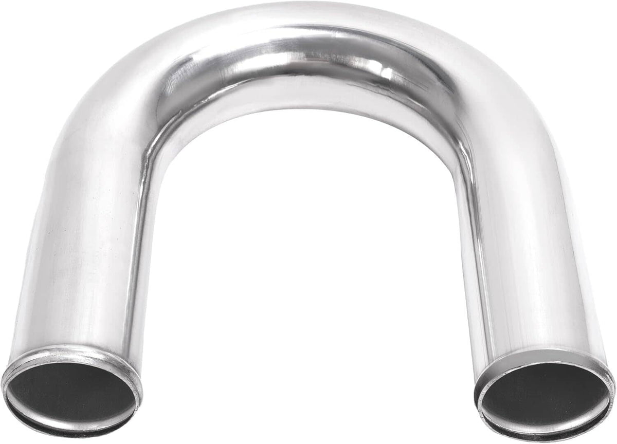 Bethesda Industrial 3" Polished Intercooler Piping w/ U Pipe Black Silicone Coupler + Clamp Kit DIY