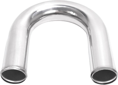 Bethesda Industrial 3" Polished Intercooler Piping w/ U Pipe Black Silicone Coupler + Clamp Kit DIY