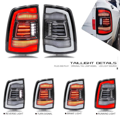 Bethesda Industrial Pair LED Tail Light for 09-18 Dodge Ram 1500 2500 3500 Rear Light Clear Lens New