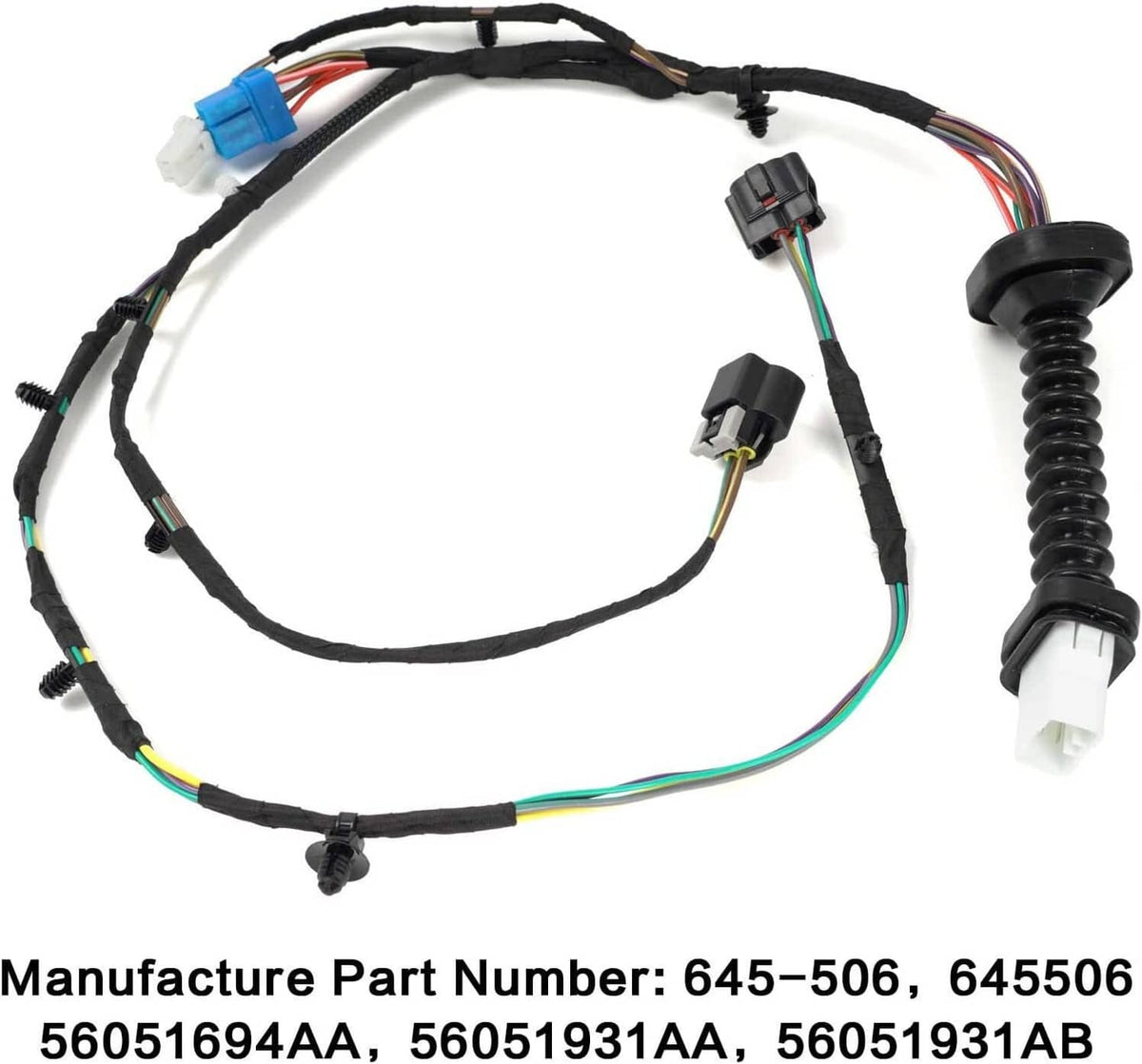 Bethesda Industrial Rear Door Wiring Harness For Dodge Ram MOPAR 56051694AA 56051931AA 56051931AB