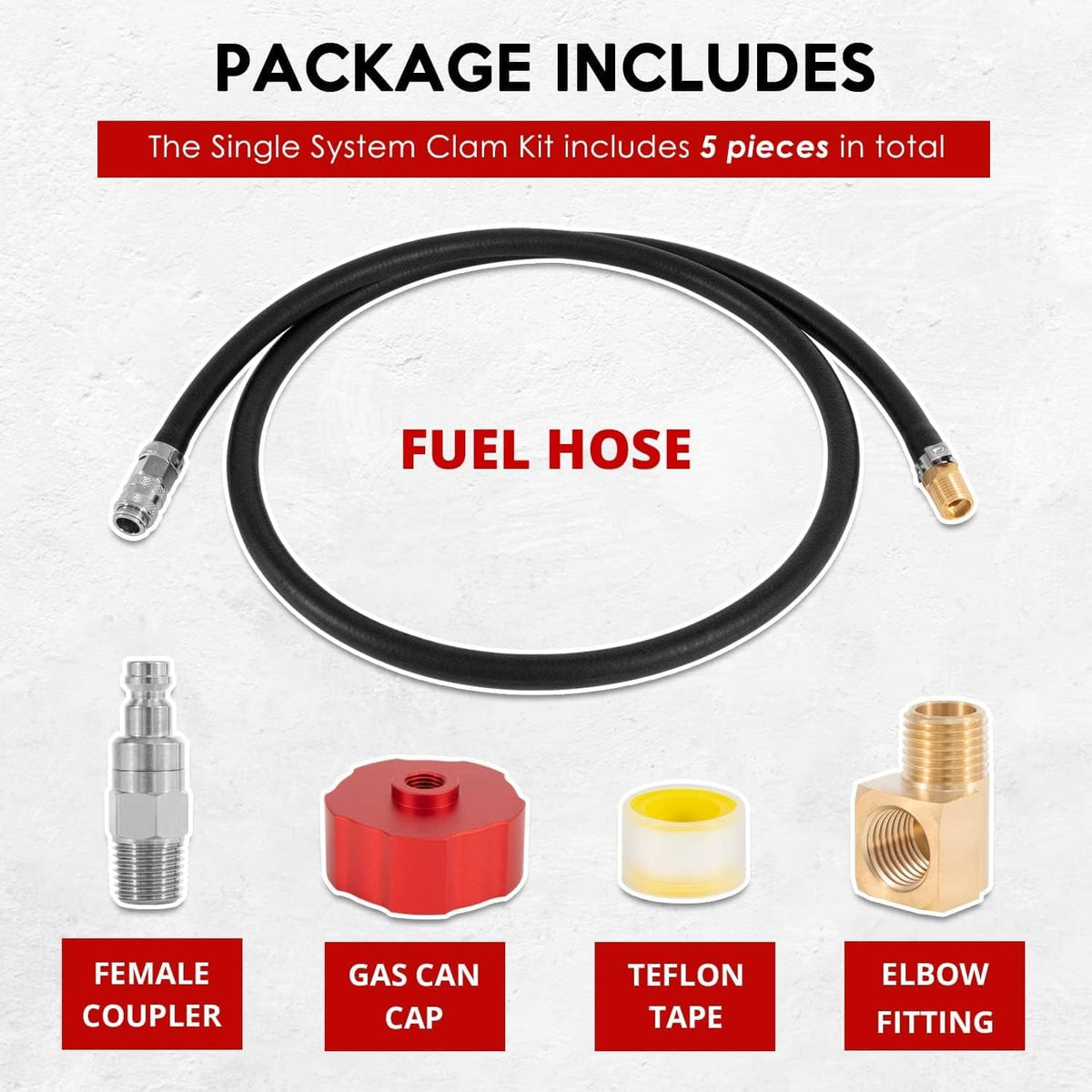 Bethesda Industrial HND1.2CS Single Fuel System Clam Kit Fit For Honda EU1000i & EU2000i Generator
