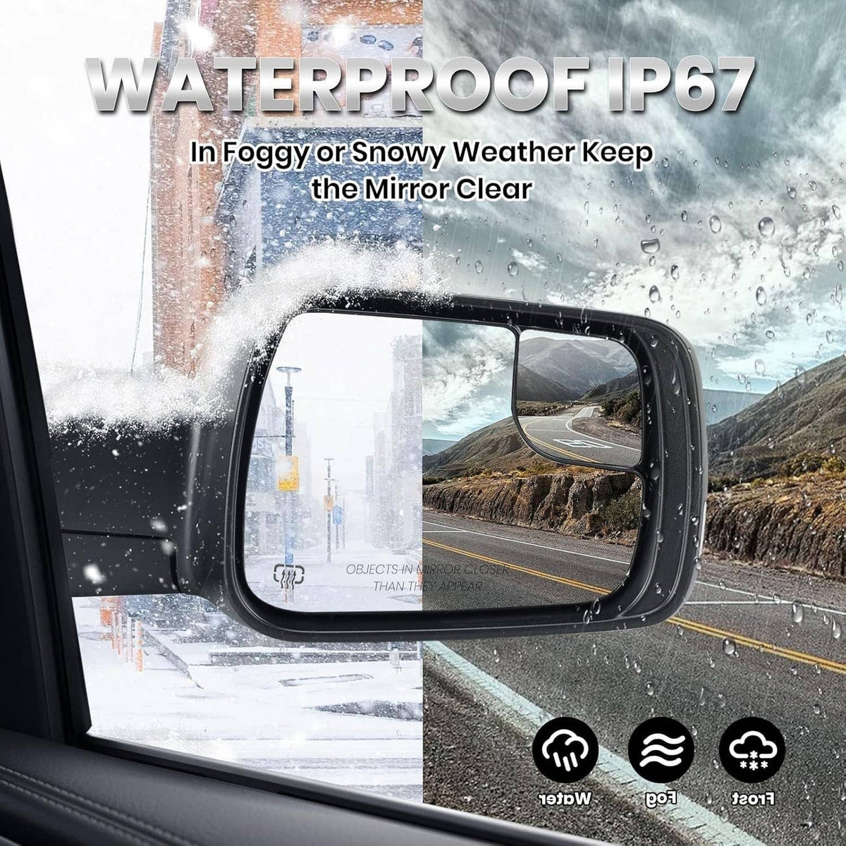 Bethesda Industrial Heated Mirror w/Power Fold Signal Light Right For 2019-2024 Ram 1500 68276500AH