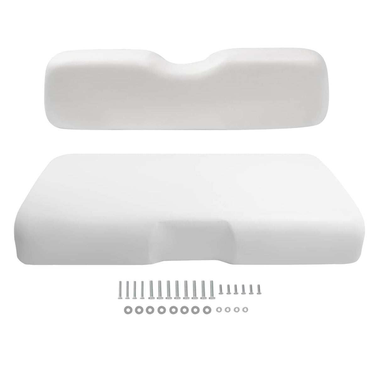 Bethesda Industrial White Golf Cart Front Seat Bottom Cushion Backrest For EZGO RXV 2008-Up Models