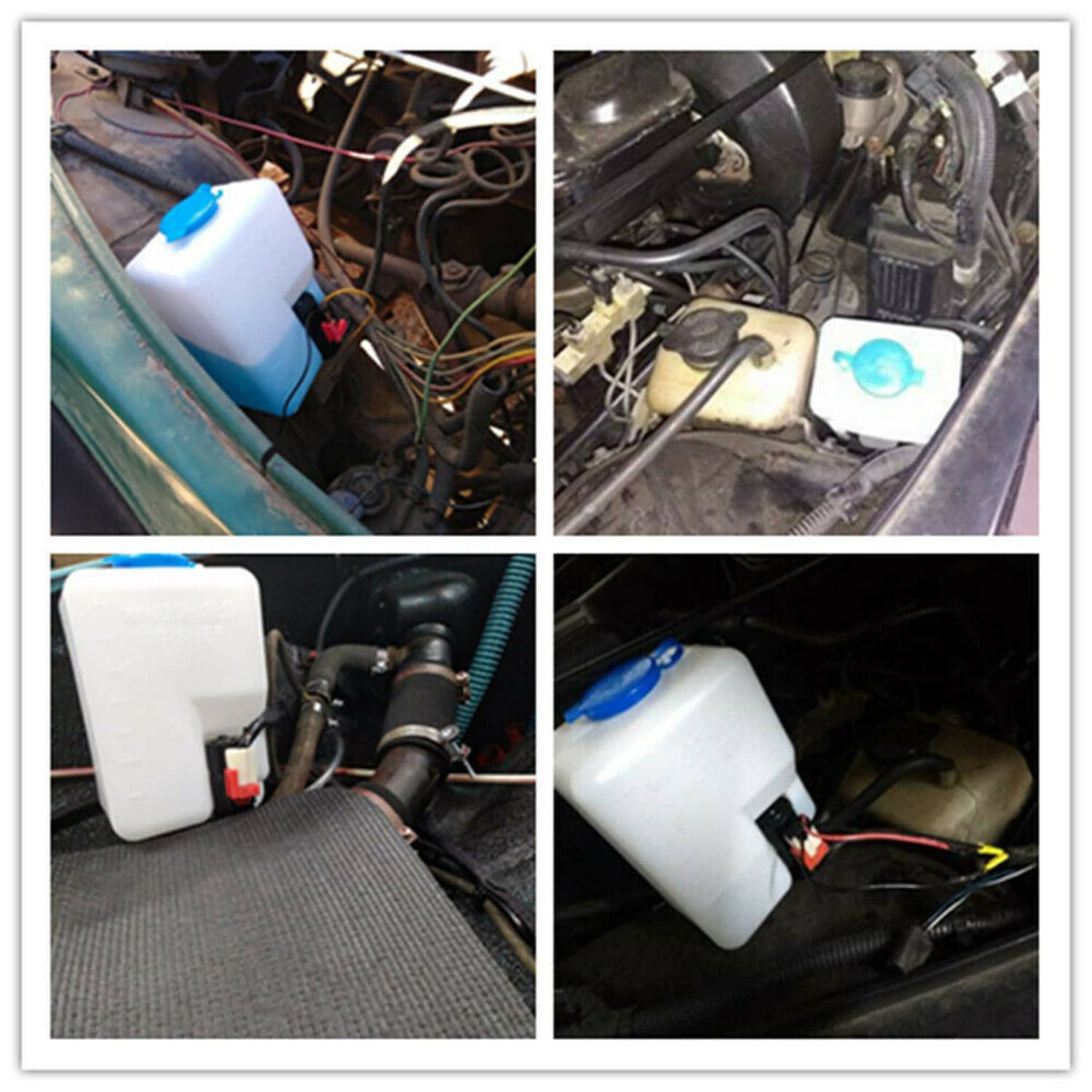 Bethesda Industrial Windshield Washer Bottle Tank Pump Wiper System Reservoir Kit 12V Universal 1.5L