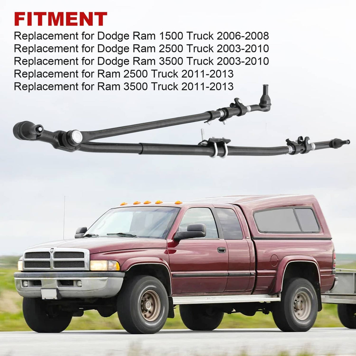 Bethesda Industrial Upgrade Steering Linkage Drag Link Tie Rod Kit For Dodge Ram 1500 2500 3500