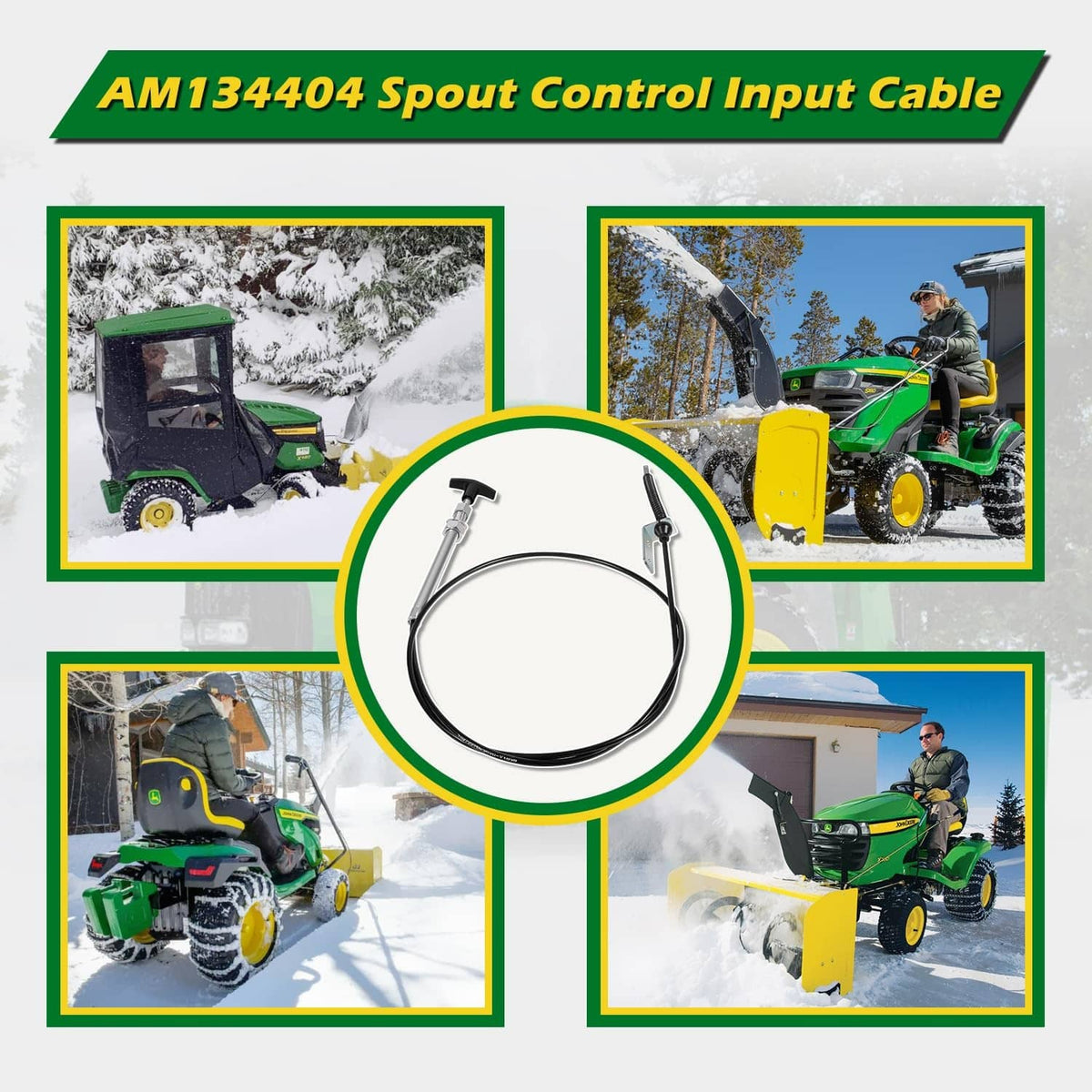 Bethesda Industrial AM134404 Spout Control Input Cable Replaces for John Deere Chute Deflector Cable