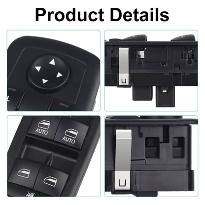Bethesda Industrial New Front Driver Side Window Switch For 2016-2018 Ram 1500 2500 56046823AE Black
