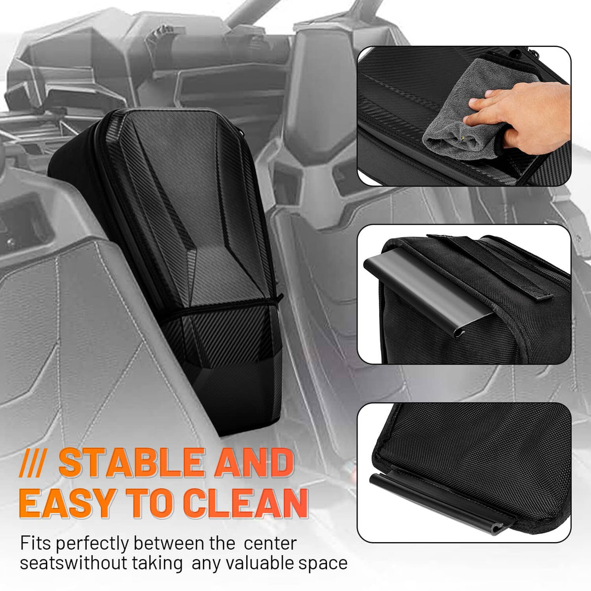 Bethesda Industrial Center Seat Console Storage Bag Shoulder Bag for Can Am Maverick X3 / Max 17-24