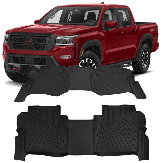 Bethesda Industrial Fit For 2022-2024 Nissan Frontier Crew Cab All Weather 3D TPE Floor Mats Liners