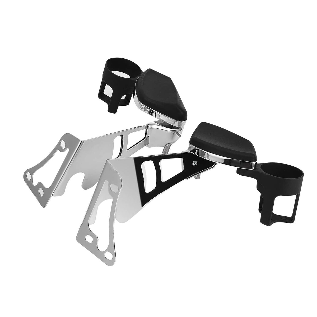 Bethesda Industrial Passenger Armrests Arm Rest Drink Holder Fit For Harley Touring Road Glide 97-13