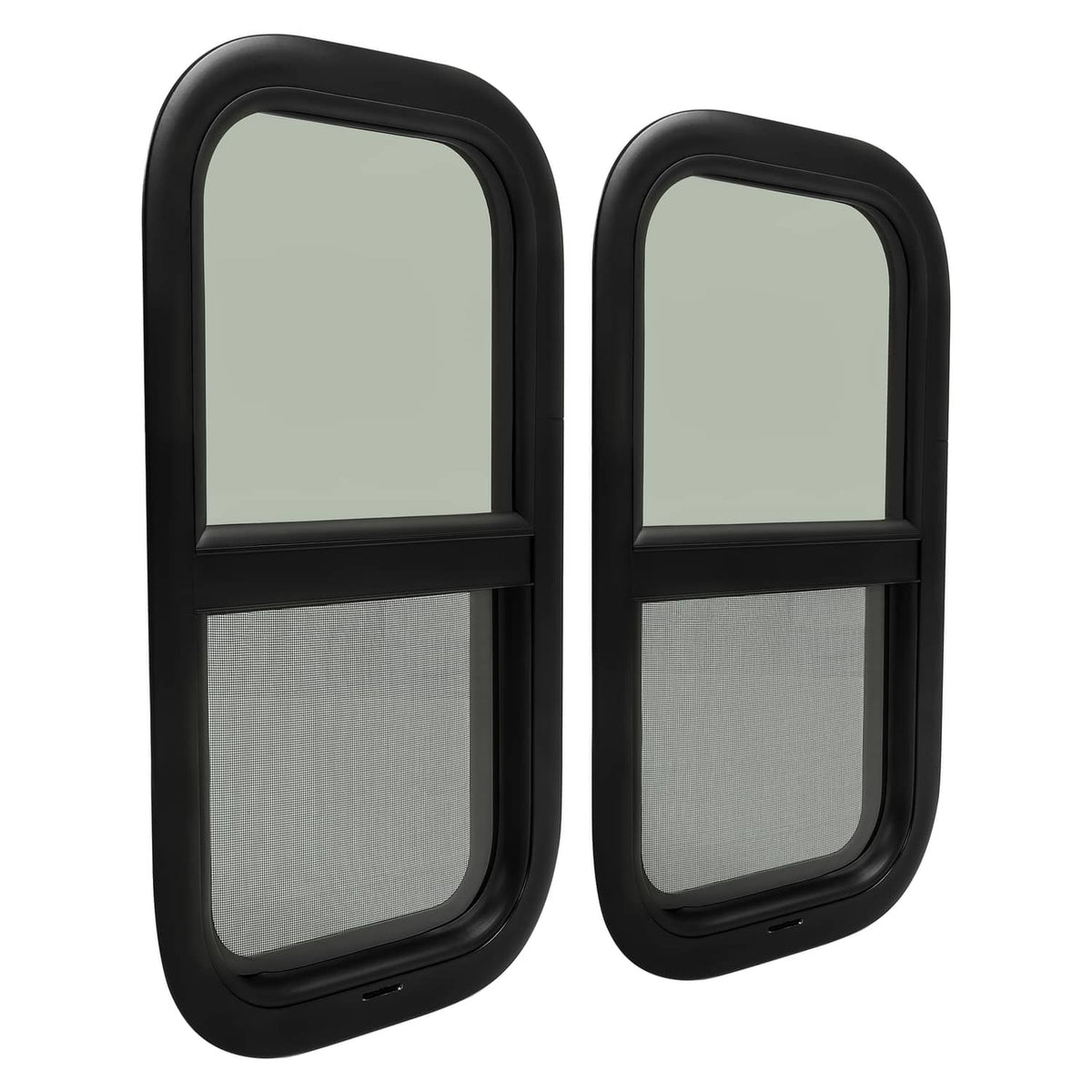Bethesda Industrial 2 Pack 12"L x 22"W Wall Vertical Sliding RV Window Cargo Trailer W/Trim Kit