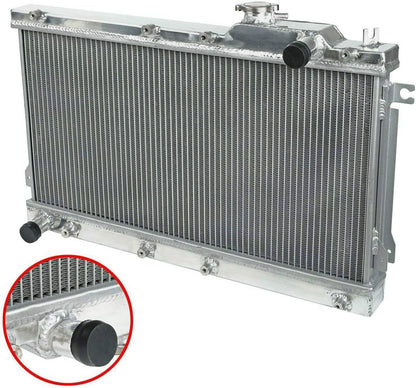 Bethesda Industrial 2 Row Aluminum 40mm Core Racing Radiator Bolt On For 1990-97 Mazda Miata MX5 MT