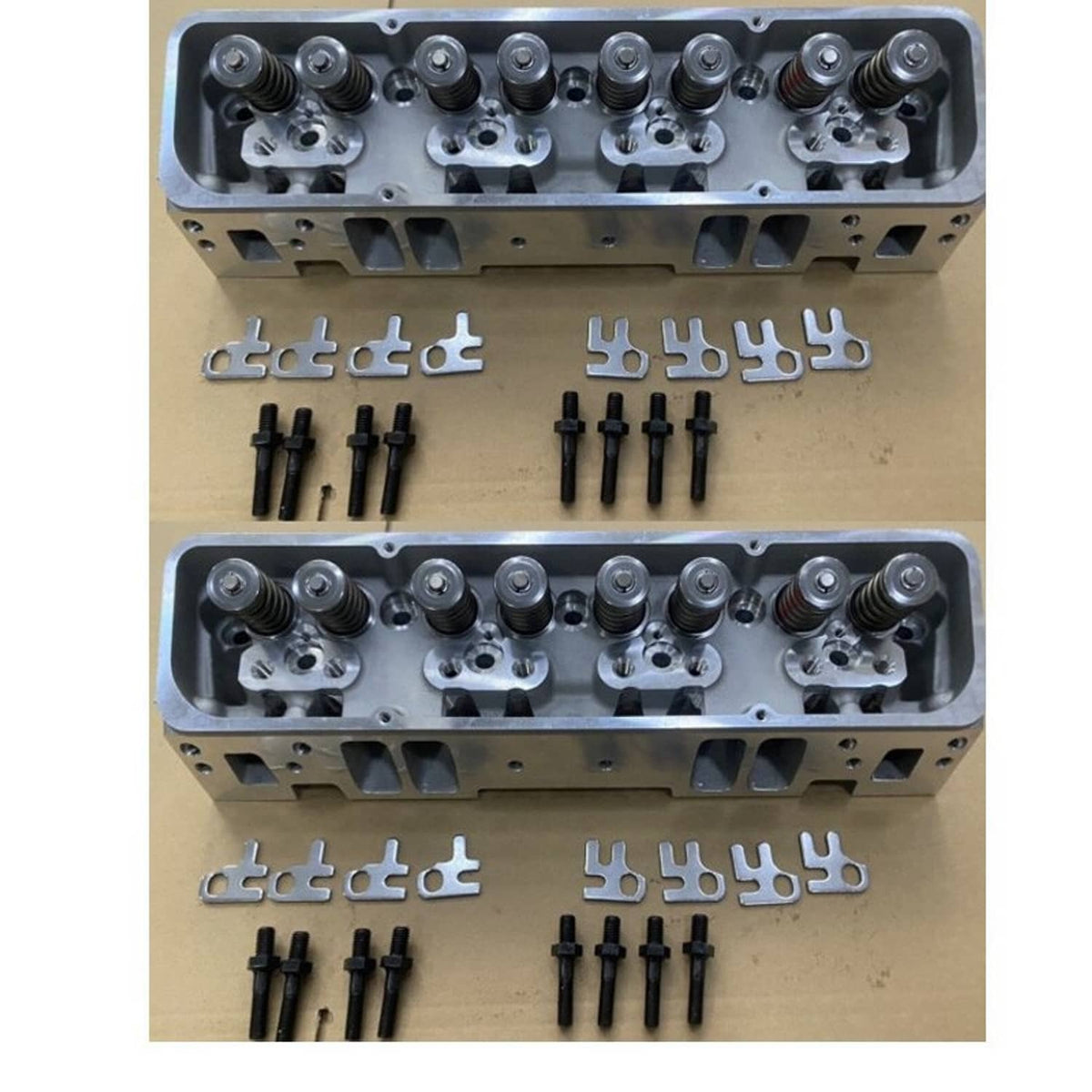 Bethesda Industrial 2x Aluminum Cylinder Heads Fit For SBC Chevy 350 190cc 64cc 2.02/1.60 Angle New
