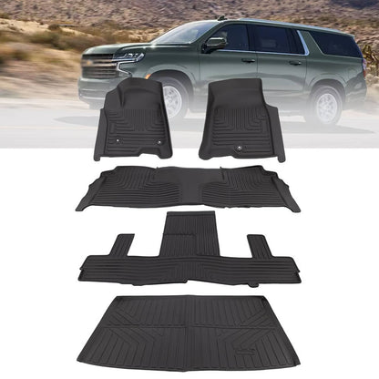 Bethesda Industrial 3D Floor Mats ForChevrolet Suburban GMC Yukon XL 2nd Row Bucket Seats 2021-2025