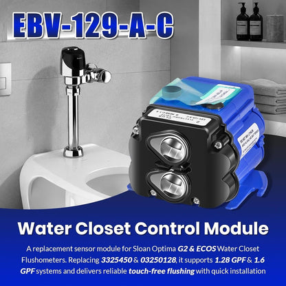 Bethesda Industrial EBV-129-A-C Toilet Flush Control Module, for Sloan Optima G2 & ECOS, 3 Pack