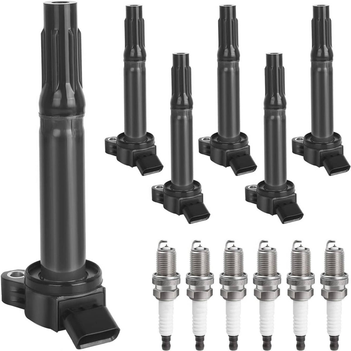 Bethesda Industrial 6Pcs Ignition Coil & Platinum TT Spark Plug For Toyota Lexus Camry 90919A2002