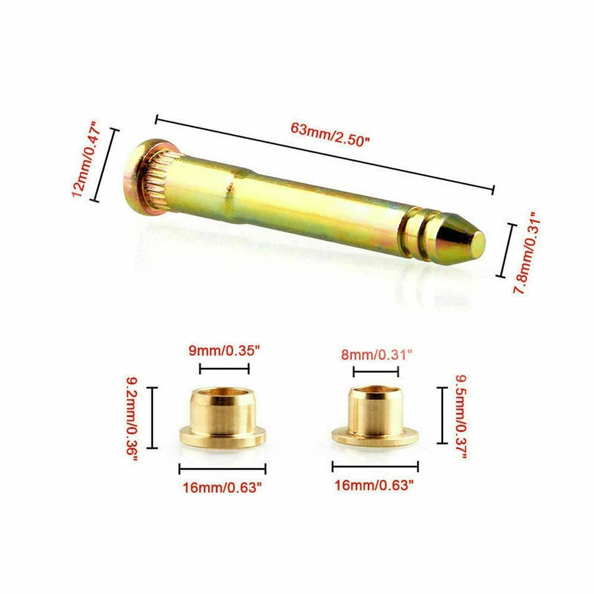 Bethesda Industrial Door Hinge Pin Bushing Kit For Honda Accord Civic CR-V CRX CX DX EX SI EG6 B16