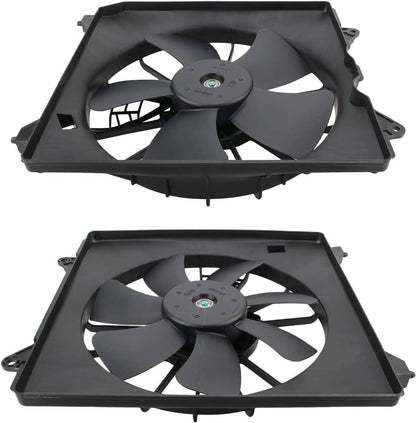 Bethesda Industrial 2Pcs A/C Condenser Radiator Cooling Motor Fan For 2013-2017 Honda Accord Touring