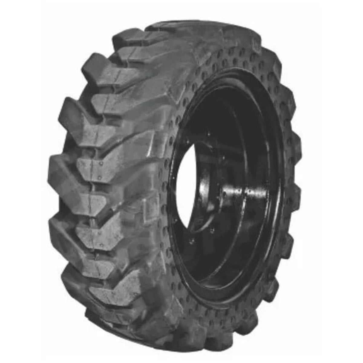 Bethesda Industrial Solid Tire – 12 x 16.5 - Left Hand fits John Deere 410 410E fits Caterpillar