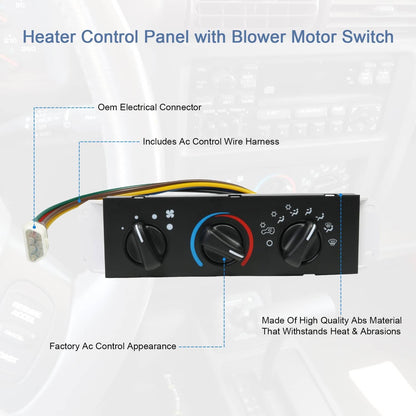 Bethesda Industrial A/C Heater Control Panel Switch For Jeep Wrangler TJ 1999-2004 Blower 55037473AB