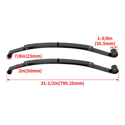 Bethesda Industrial Heavy Duty Golf Cart Rear Leaf Spring Kit (2 Leaf ) For EZGO RXV 2008+, Set of 2