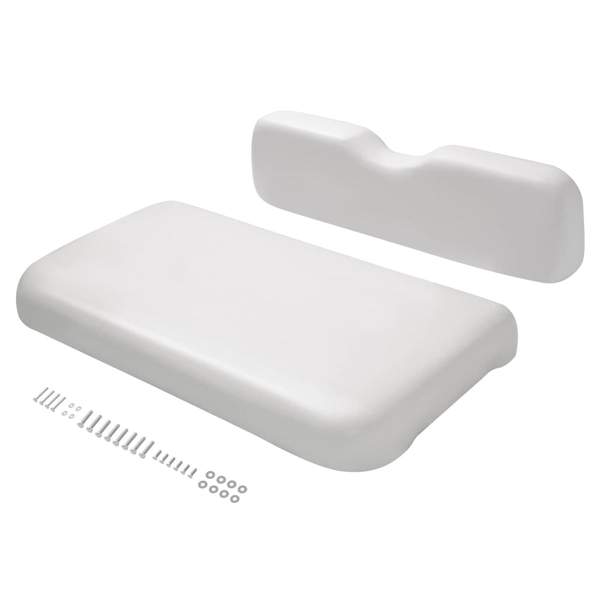 Bethesda Industrial White Golf Cart Front Seat Bottom Cushion Backrest For EZGO RXV 2008-Up Models