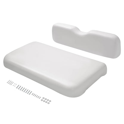 Bethesda Industrial White Golf Cart Front Seat Bottom Cushion Backrest For EZGO RXV 2008-Up Models