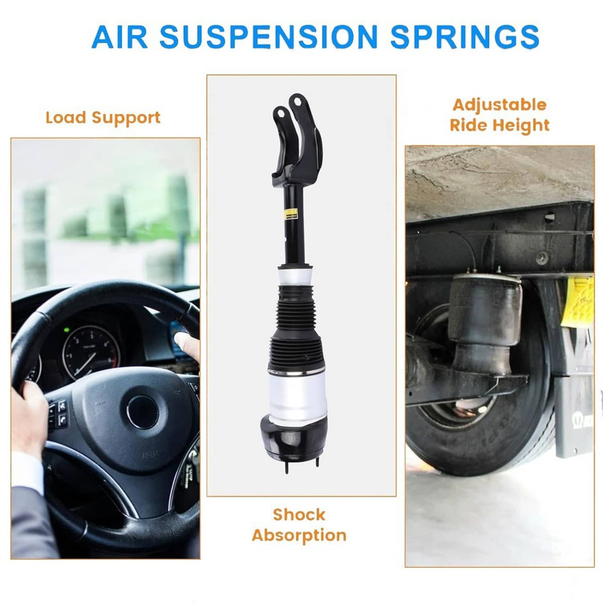 Bethesda Industrial 2Pcs Front Air Suspension Shock Struts w/ADS For Mercedes W166 X166 GL450 GLS550