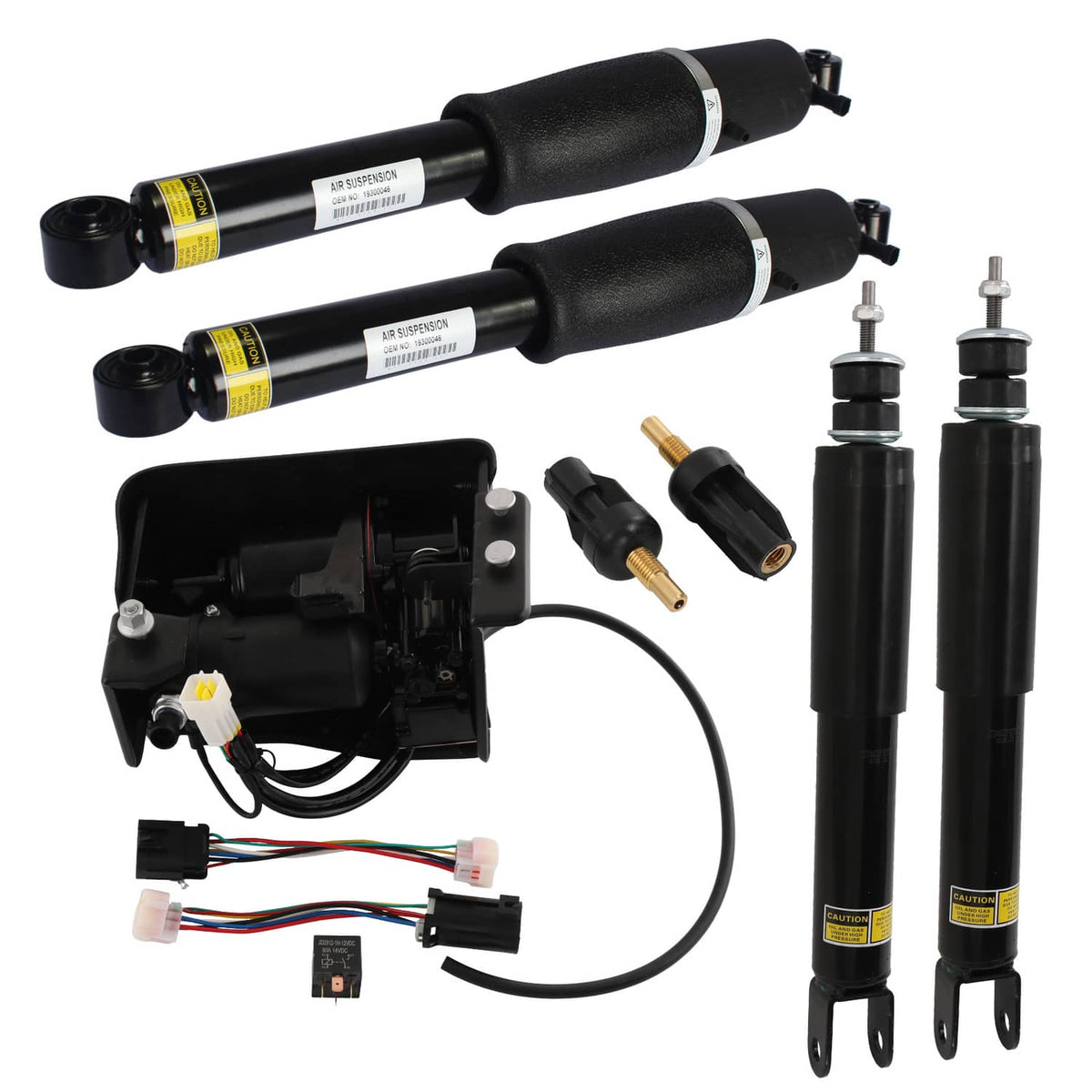 Bethesda Industrial Air Shocks Struts & Compressor Fit Cadillac Escalade Suburban Yukon Front & Rear