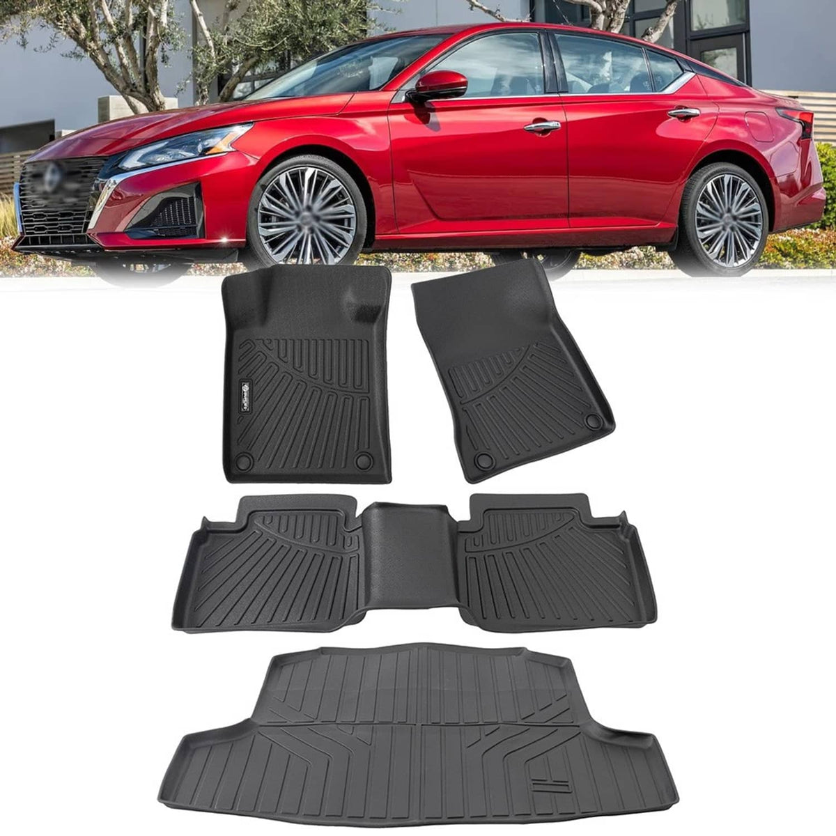 Bethesda Industrial All Weather 2 Row Floor Mat & Trunk Cargo Liner Set for 2019-2025 Nissan Altima