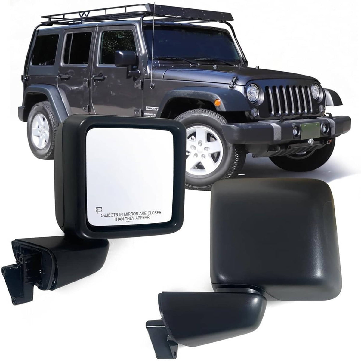 Bethesda Industrial Power Heated Rear View Mirror Passenger For Jeep Wrangler 18-24 &Gladiator 20-24