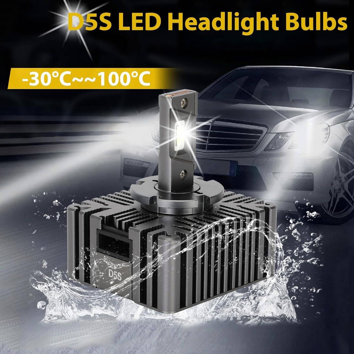 Bethesda Industrial 2Pcs D5S LED Headlight Bulbs Hi-Lo for 16-18 Chevy Silverado 1500 Replace HID