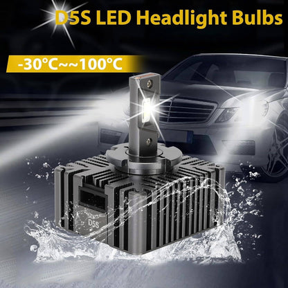 Bethesda Industrial 2Pcs D5S LED Headlight Bulbs Hi-Lo for 16-18 Chevy Silverado 1500 Replace HID