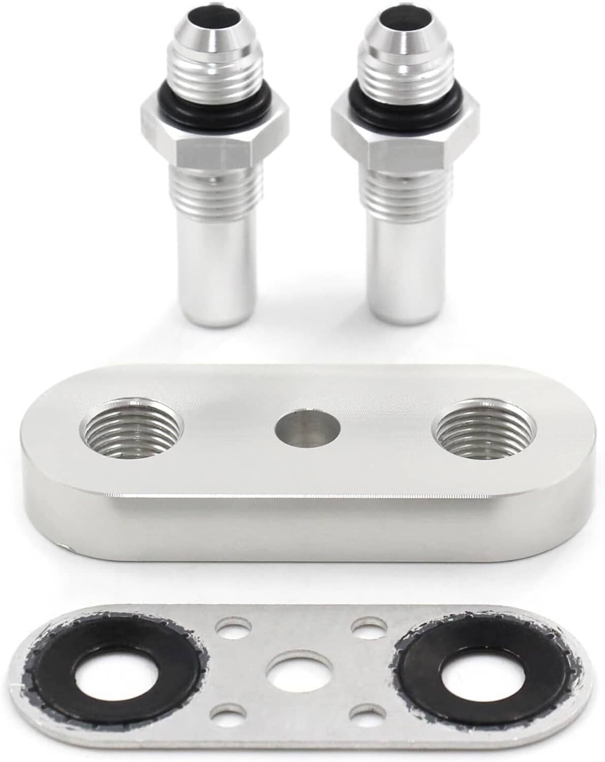 Bethesda Industrial Transmission Cooler Line Adapter Plate with 6AN Fittings Seal 6L80E 6L90E 8L90E