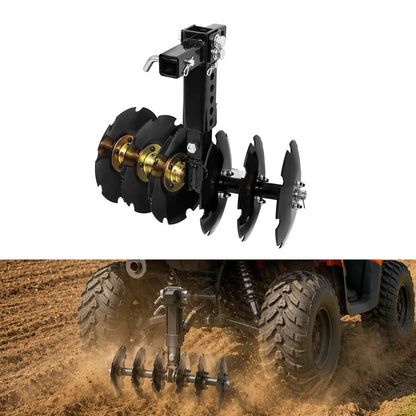 Bethesda Industrial 20" Notched Disc Harrow Plow Attachment for ATV UTV W/ 6 X Concave 2" Receiver